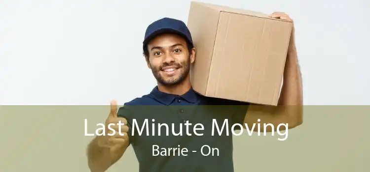 Last Minute Moving Barrie - On