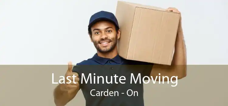 Last Minute Moving Carden - On