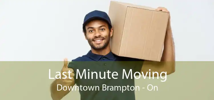 Last Minute Moving Downtown Brampton - On