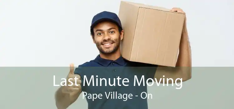 Last Minute Moving Pape Village - On