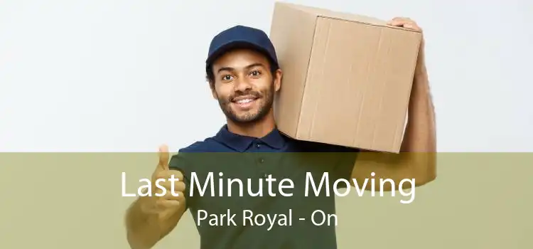 Last Minute Moving Park Royal - On