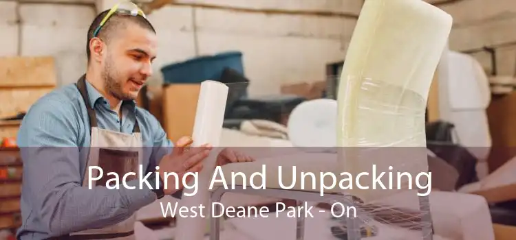 Packing And Unpacking West Deane Park - On